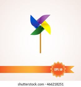 Toy Wind Mill Icon.