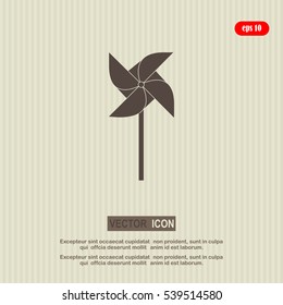 Toy Wind Mill Icon.