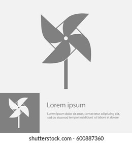 Toy Wind Mill Icon.