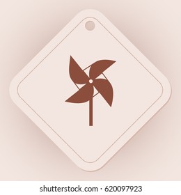 Toy Wind Mill Icon.