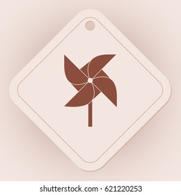 Toy Wind Mill Icon.