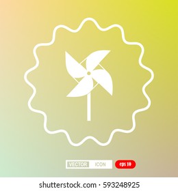 Toy Wind Mill Icon, vector