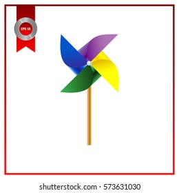 Toy Wind Mill, weather vane,  Icon.
