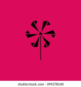 Toy Windmill Icon. Eps-10.