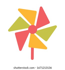 Spielzeugwinde auf weißem Hintergrund Vektorillustration Design
