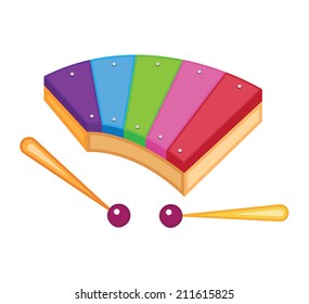 toy xylophone (vector illustration)