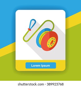 toy yoyo flat icon