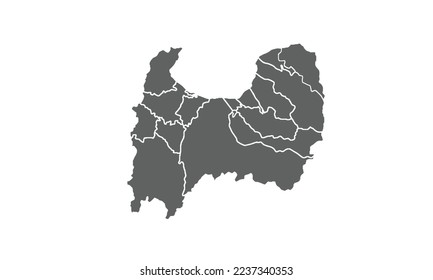 Toyama map isolated on white background.for annual infographics report website layout