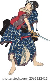 Toyokuni III's "Kokon Meifuden Shijome Ohatsu" depicts the kindness and strength of Ohatsu. Detailed costumes, expressive facial features, and vivid backgrounds emphasize her dignity and inner charm. 