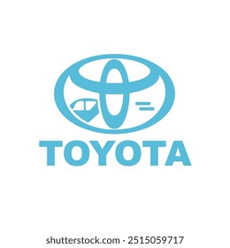 Um logotipo da toyota com a palavra toyota nele