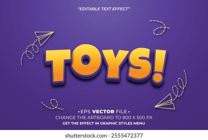 Toys 3d text effect editable effect