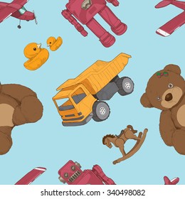 Toys background, pattern