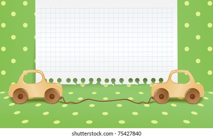 Toys background. Template for text.