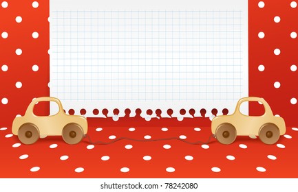 Toys background. Template for text.