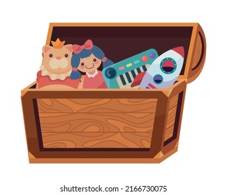 toys box cartoon icon isolated