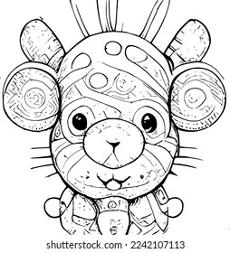 Toys children black and white  vector