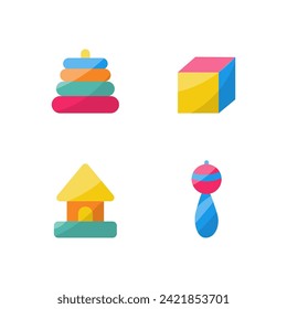 toys for children cube house rattle bright educational children's day set elements