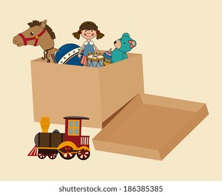 Toys design over beige background, vector illustration