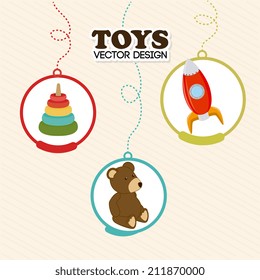 Toys design over beige background, vector illustration