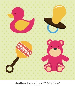 Toys design over beige background, vector illustration