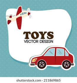Toys design over blue background, vector illustration