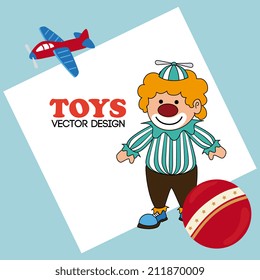 Toys design over blue background, vector illustration