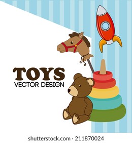 Toys design over blue background, vector illustration