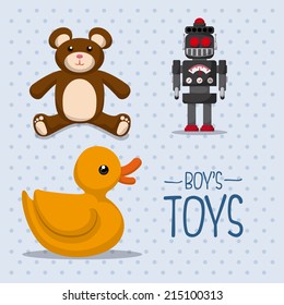 Toys design over blue background, vector illustration