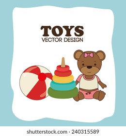 Toys design over blue background, vector illustration.
