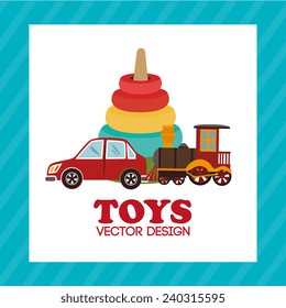 Toys design over blue background, vector illustration.