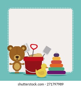 Toys design over blue background, vector illustration