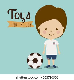 Toys design over blue background, vector illustration