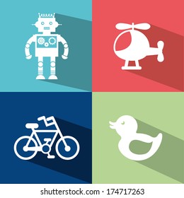 toys design over  colors background vector illustration