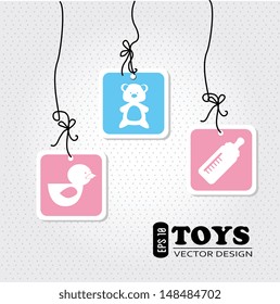toys design over dotted background vector illustration