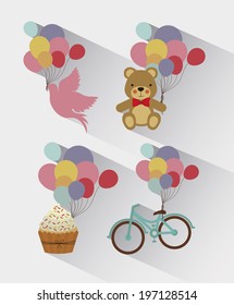 Toys design over white background, vector illustration