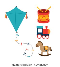 Toys design over white background, vector illustration