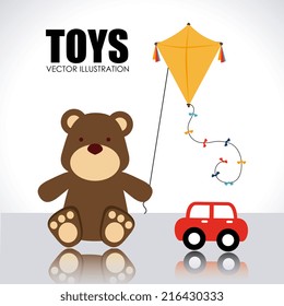 Toys design over white background, vector illustration
