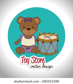 Toys design over white background, vector illustration.