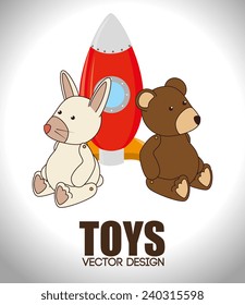 Toys design over white background, vector illustration.