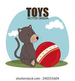 Toys design over white background, vector illustration.