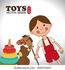 Toys design over white background, vector illustration.