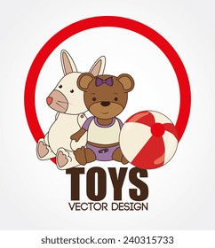 Toys design over white background, vector illustration.