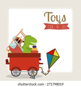 Toys design over white background, vector illustration