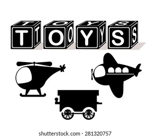 Toys design over white background, vector illustration