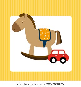 Toys design over yellow background, vector illustration