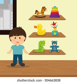 Toys  digital design, vector illustration 10 eps graphic