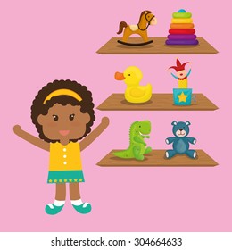 Toys  digital design, vector illustration 10 eps graphic