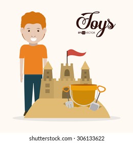 Toys digital design, vector illustration eps 10