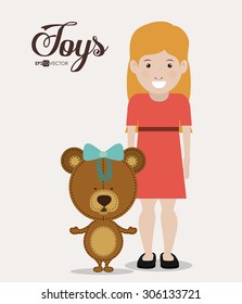 Toys digital design, vector illustration eps 10