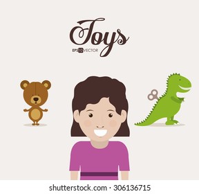 Toys digital design, vector illustration eps 10